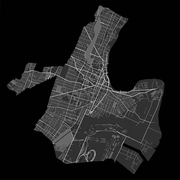 Newark Térkép Newark Város Közigazgatási Területének Részletes Vektortérképe Városkép Plakát — Stock Vector
