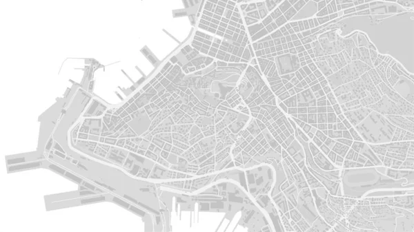Beyaz Açık Gri Trieste Şehri Alan Vektör Arkaplan Haritası Sokaklar — Stok Vektör