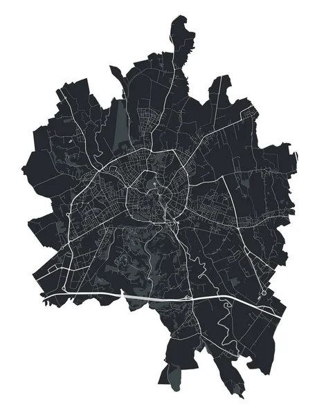 Mapa Wektora Vicenzy Szczegółowa Mapa Wektorowa Obszaru Administracyjnego Miasta Vicenza — Wektor stockowy