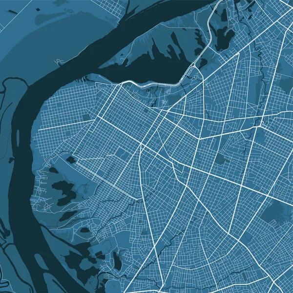 Mapa Vetorial Detalhado Poster Área Administrativa Cidade Assunção Panorama Horizonte — Vetor de Stock