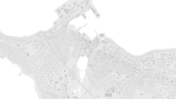 白とライトグレーレイキャビク市周辺のベクトルの背景マップ 通りや水の地図イラスト ワイドスクリーン比率 デジタルフラットデザインストリートマップ — ストックベクタ