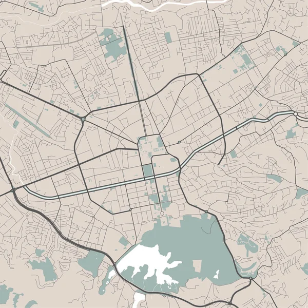 Mapa Vetorial Tirana Albânia Cidade Urbana Albânia Ilustração Cartaz Mapa — Vetor de Stock