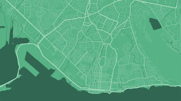 Green Kingston Şehri Alan Vektör Arkaplan Haritası Sokaklar Haritası Çizimi — Stok Vektör