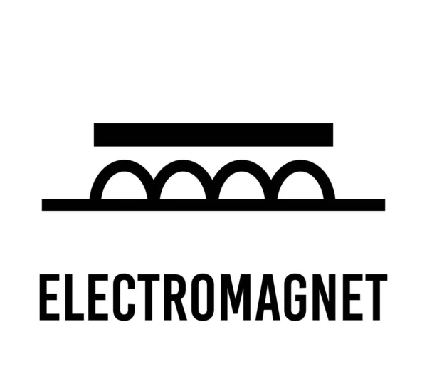 전자석 컴포넌트 아이콘 디자인 교육을 물리학 바탕에 — 스톡 벡터