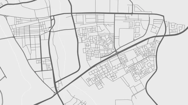 Khamis Mushait城市地图 矢量图解 Khamis Mushait地图灰度艺术海报 街道地图图像与道路 大都市地区景观 — 图库矢量图片