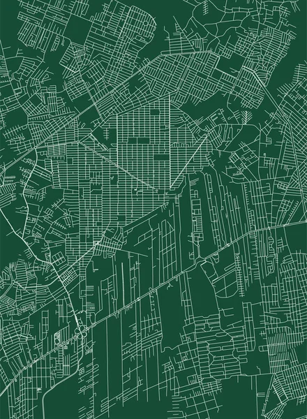 Ananindeua City Brazil Municipality Vector Map Green Street Map Municipality — Vettoriale Stock