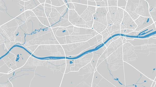 River Map Vector Illustration Main River Map Frankfurt City Germany — Vetor de Stock