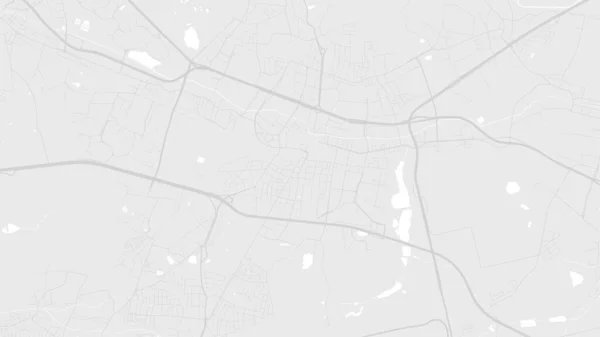 Branco Cinza Claro Katowice Cidade Área Vetorial Fundo Mapa Estradas — Vetor de Stock
