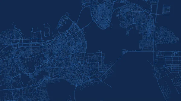 Manama Mapa Cidade Pôster Província Azul Horizontal Fundo Vetorial Mapa — Vetor de Stock