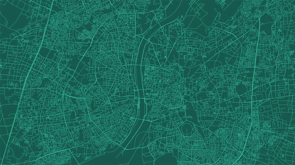Ahmedabad Mapa Cidade Pôster Província Verde Horizontal Fundo Vetorial Mapa — Vetor de Stock