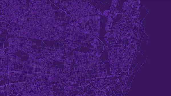 Chennai Mapa Cidade Pôster Província Roxo Horizontal Fundo Vetorial Mapa — Vetor de Stock