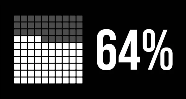 Diagramma Sessantaquattro Infografica Vettoriale Rettangoli Arrotondati Che Formano Grafico Quadrato — Vettoriale Stock