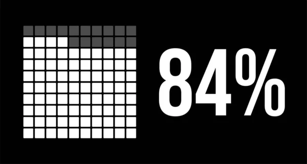 Procent Diagram Procent Vectorinfographic Afgeronde Rechthoeken Vormen Een Vierkante Kaart — Stockvector
