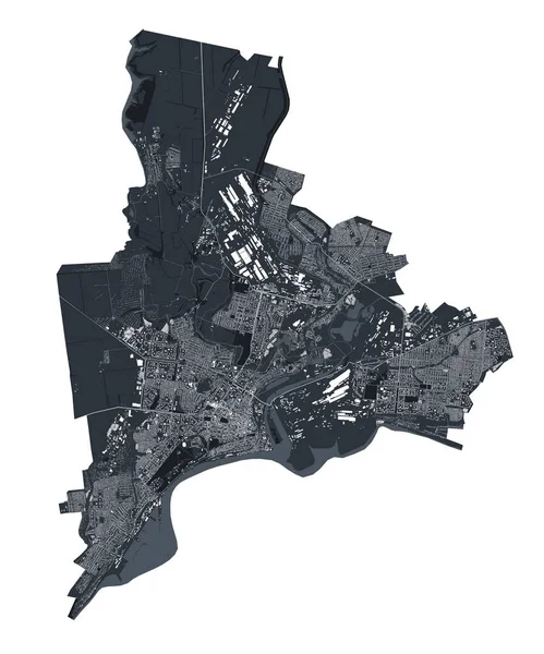Mapa Vetorial Mariupol Mapa Vetorial Detalhado Área Administrativa Cidade Mariupol — Vetor de Stock