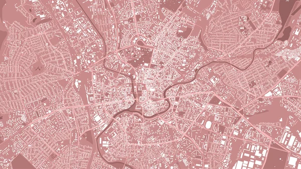 Red Kharkiv Stadsområde Vektor Bakgrundskarta Vägar Och Vatten Kartografi Illustration — Stock vektor