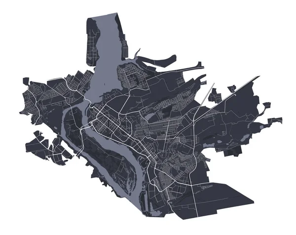 Mapa Vetorial Zaporizhia Mapa Vetorial Detalhado Área Administrativa Cidade Zaporizhia —  Vetores de Stock