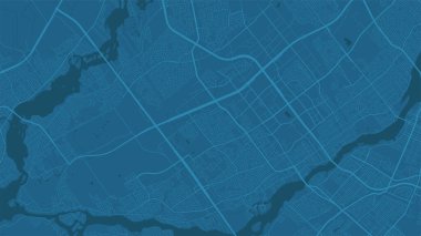 Lacivert Laval Şehri alan vektör arkaplan haritası, sokaklar ve su haritası çizimi. Geniş ekran oranı, dijital düz tasarım sokak haritası.