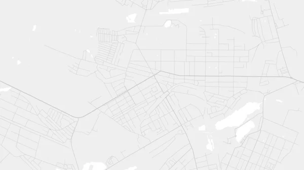 白色和浅灰色的布查城市地区矢量背景图 道路和水图解 宽屏比例 数字平面设计路线图 — 图库矢量图片