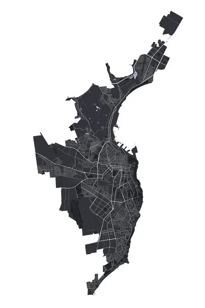 Vektorová Mapa Odesa Podrobná Vektorová Mapa Správní Oblasti Oděsy Cityscape — Stockový vektor