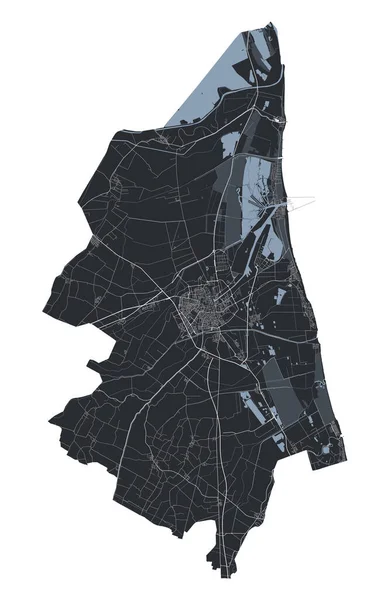 Mapa Vetorial Ravenna Mapa Vetorial Detalhado Área Administrativa Cidade Ravenna — Vetor de Stock