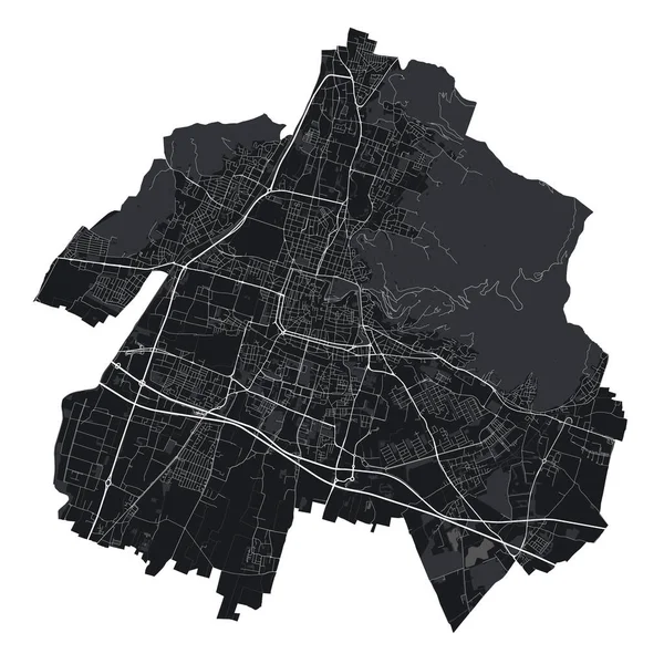 Brescia Vector Map Detailed Vector Map Brescia City Administrative Area — Vetor de Stock