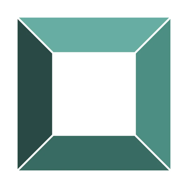 Quadratische Infografik Vorlage Symbol Grafisches Symbollayout Grün Auf Weißem Hintergrund — Stockvektor