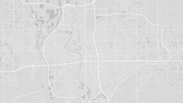 Vit Och Ljusgrå Wichita Kansas Stadsområde Vektor Bakgrund Karta Vägar — Stock vektor