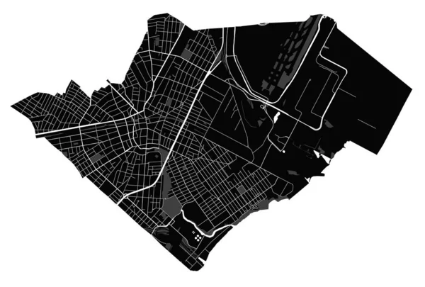 Elizabeth Map Podrobná Vektorová Mapa Správní Oblasti Města Elizabeth Cityscape — Stockový vektor