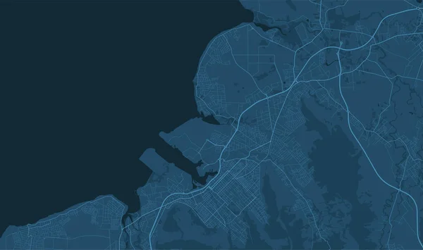 Mapa Vetorial Detalhado Área Administrativa Cidade Port Louis Panorama Horizonte — Vetor de Stock