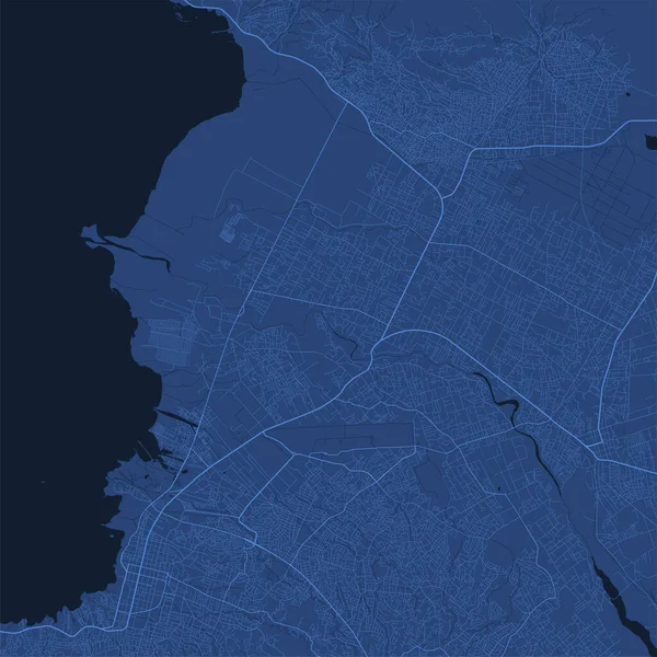 Mapa Vetorial Detalhado Poster Port Prince Área Administrativa Cidade Panorama — Vetor de Stock