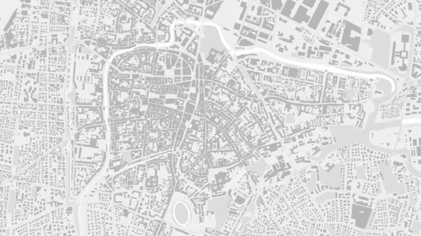 White Light Grey Padua City Area Vector Background Map Streets — Vettoriale Stock