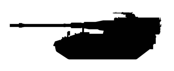 Силуэт Цистерны Panzerhaubitze 2000 1998 Германия Черная Военная Машина Векторная — стоковый вектор