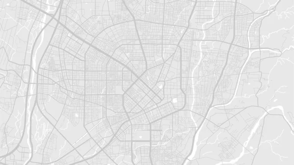 White Light Grey Taichung City Area Vector Background Map Roads — Stock vektor