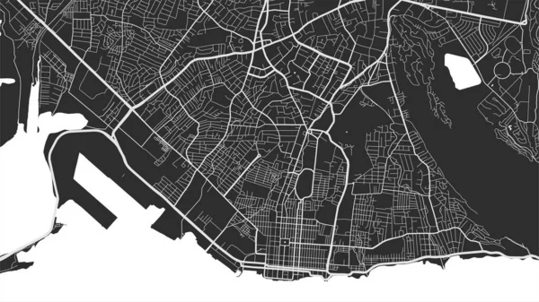 Urban City Map Kingston Vector Illustration Kingston Map Grayscale Art — стоковий вектор