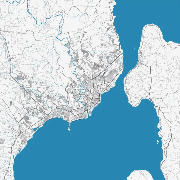 Διανυσματικός Χάρτης Ντάμπο Λεπτομερής Χάρτης Της Διοικητικής Περιοχής Της Πόλης — Διανυσματικό Αρχείο