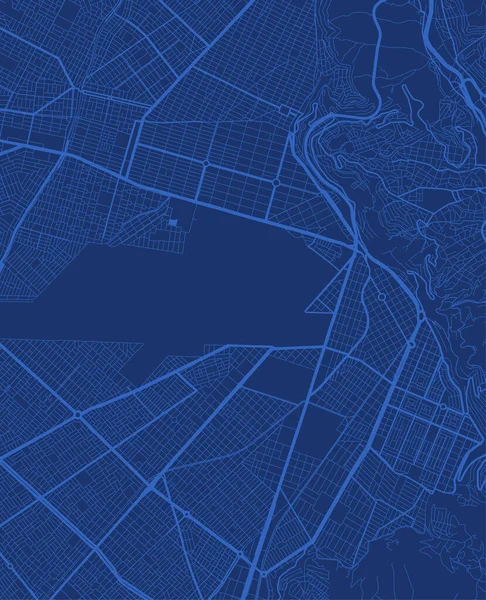 Detailed Vector Map Poster Alto City Administrative Area Blue Skyline — Vetor de Stock