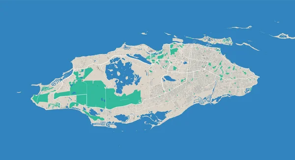 Nassau Vector Map Detailed Map Nassau City Administrative Area Cityscape — Wektor stockowy