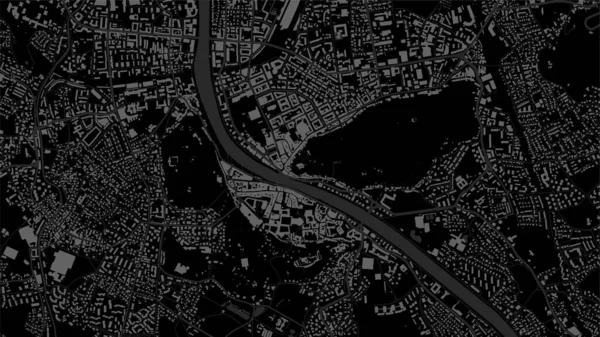 Urban City Vector Map Salzburg Vector Illustration Salzburg Map Grayscale — 스톡 벡터