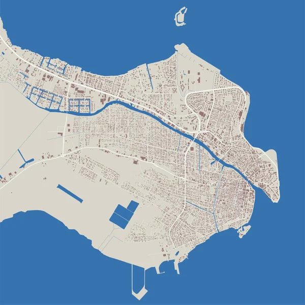 Mapa Vectorial Belice Mapa Detallado Belice Área Administrativa Ciudad Paisaje — Vector de stock