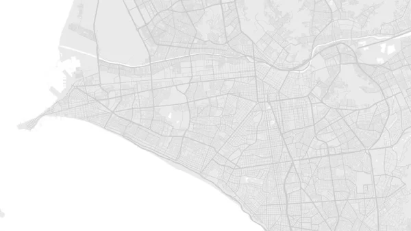 Branco Cinza Claro Lima Cidade Área Vetorial Fundo Mapa Estradas — Vetor de Stock