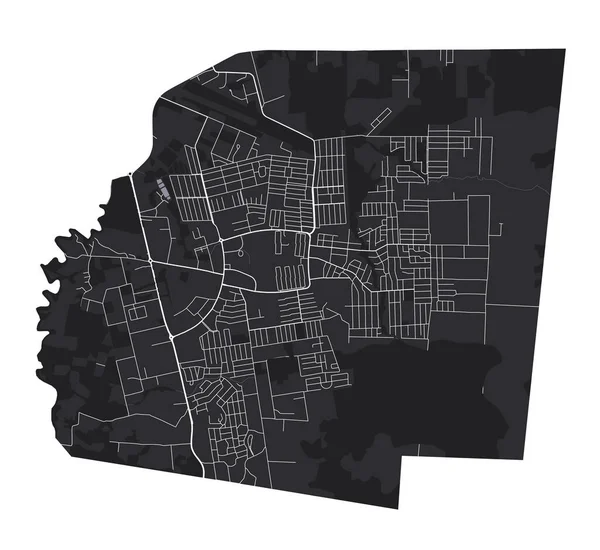 Belmopan Vektortérkép Belmopan Város Közigazgatási Területének Részletes Vektortérképe Városkép Plakát — Stock Vector