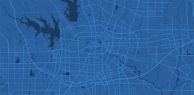 Hefei şehrinin idari alanının detaylı harita posteri. Mavi gökyüzü manzarası. Hefei bölgesinin dekoratif grafik turist haritası. Telif hakkı serbest vektör illüstrasyonu.