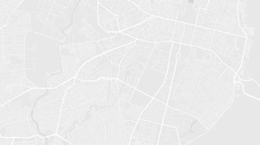 Beyaz ve açık gri Jaipur şehir alanı vektör arkaplan haritası, yollar ve su çizimleri. Geniş ekran oranı, dijital düz tasarım yol haritası.