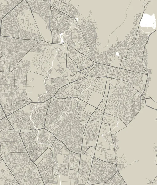 Векторная Карта Джайпура Индия Иллюстрация Плаката Городской Дорожной Карты Карты — стоковый вектор