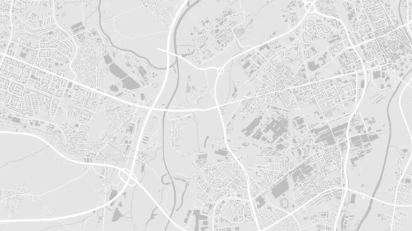 白とライトグレーブルノ市周辺のベクトルの背景マップ 道路や水の地図イラスト ワイドスクリーンの割合 デジタルフラットデザインロードマップ — ストックベクタ