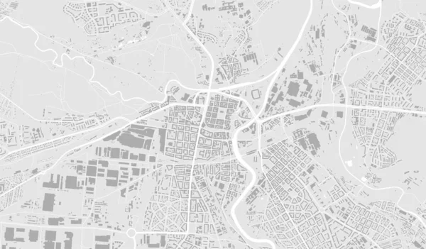 Mapa Vetorial Azul Detalhado Poster Área Administrativa Cidade Plzen Panorama — Vetor de Stock