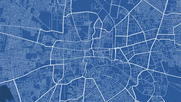 Mapa Detalhado Pôster Área Administrativa Cidade Indore Panorama Horizonte Azul — Vetor de Stock