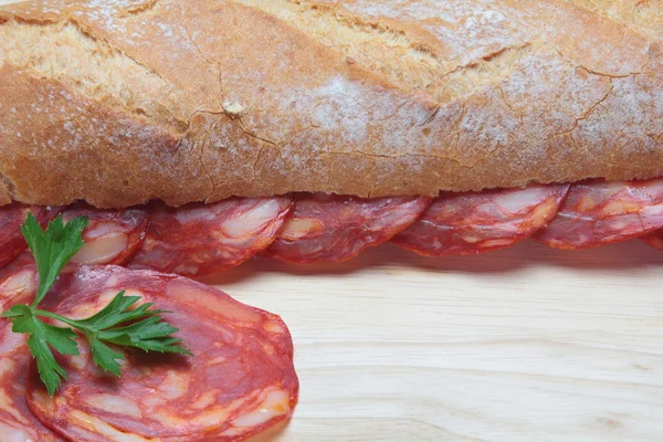 Bocadillo de chorizo — Foto de Stock