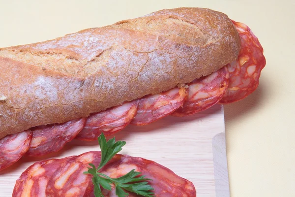 Bocadillo de chorizo — Stockfoto