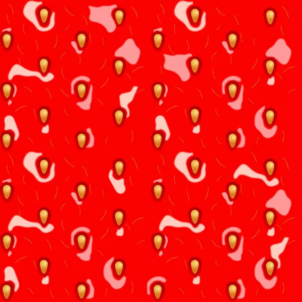 Красная клубника бесшовный фон — стоковый вектор